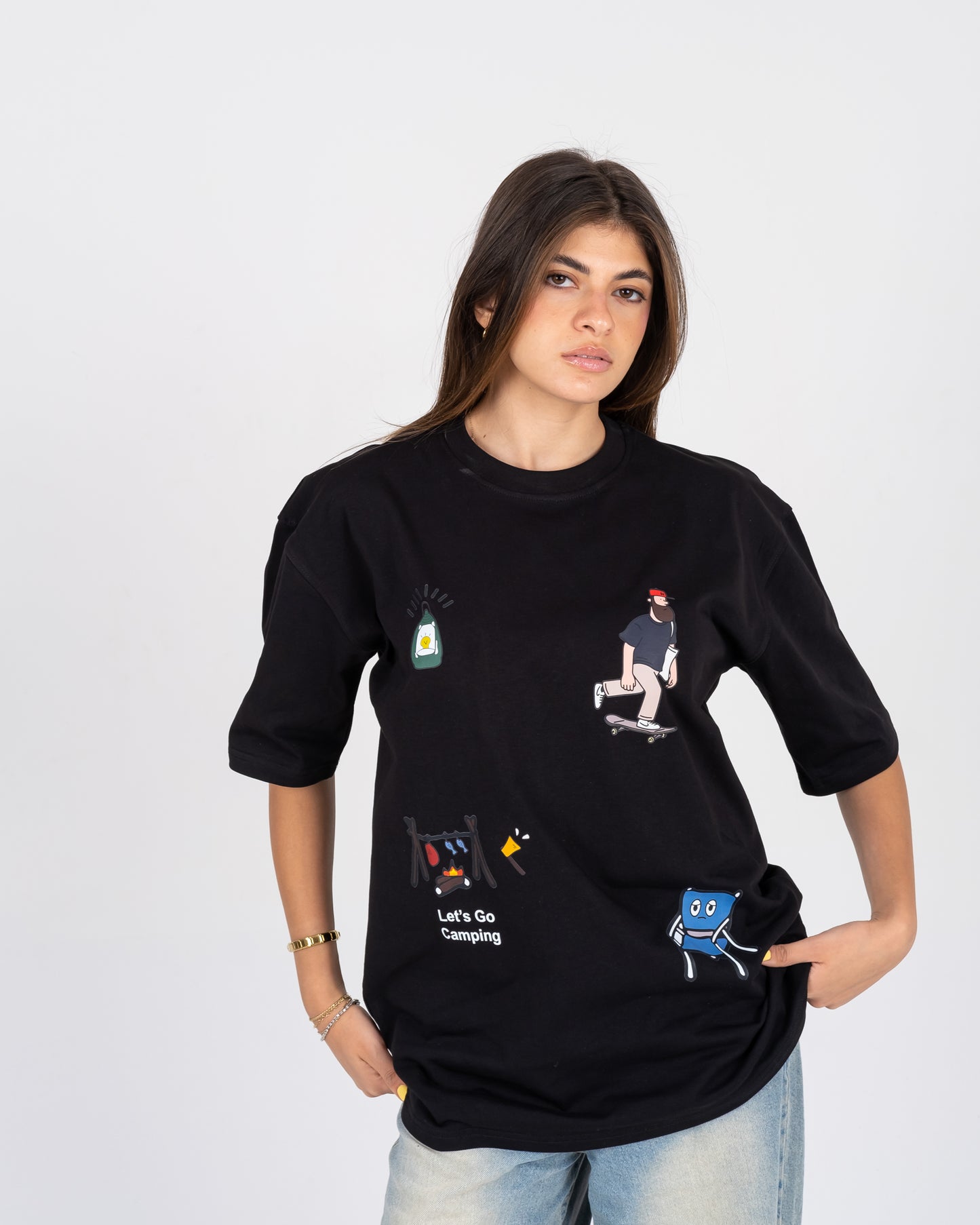 BLACK DAZ - CAMP VIBES OVERSIZED TEE