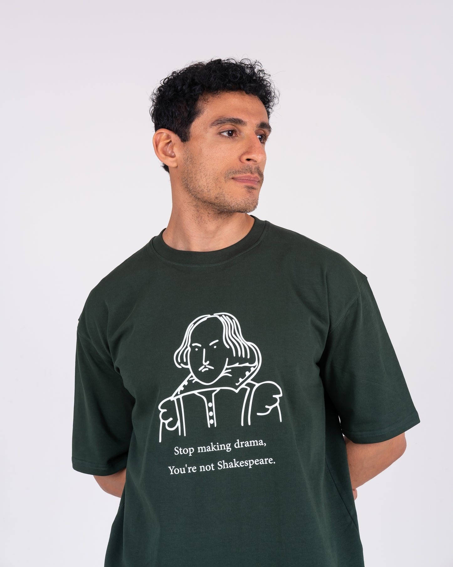 DARK OLIVE DAZ - NO DRAMA OVERSIZED TEE