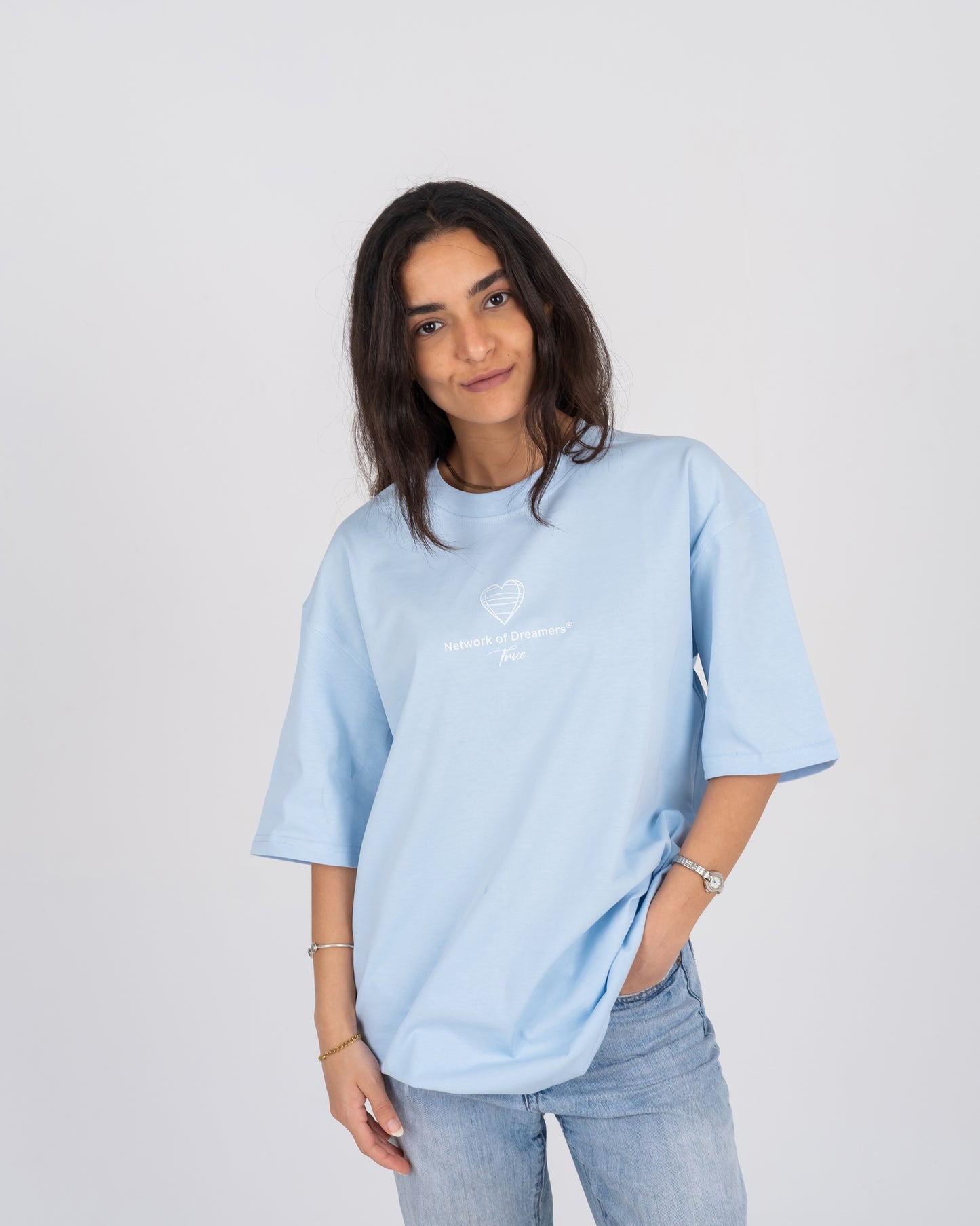 BABY BLUE  DAZ – DREAMER NETWORK OVERSIZED TEE