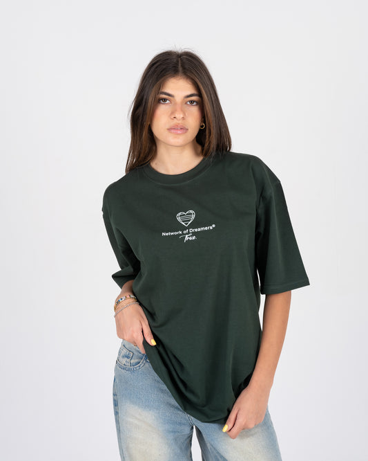DARK OLIVE  DAZ – DREAMER NETWORK OVERSIZED TEE
